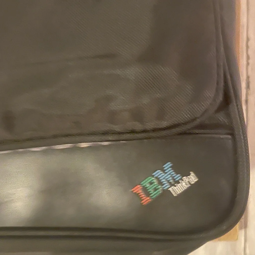 IBM Think Pad Black Canvas Messenger Bag 16